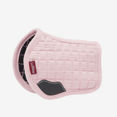 Small pony saddle pad for a toy pony in light pink on a white background